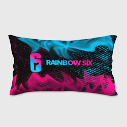 Подушка-антистресс Rainbow Six - neon gradient: надпись и символ, цвет: 3D-принт