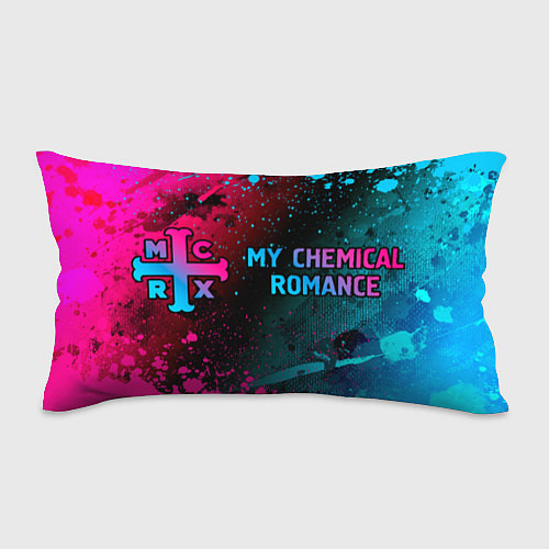 Подушка-антистресс My Chemical Romance - neon gradient: надпись и сим / 3D-принт – фото 1