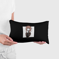Подушка-антистресс Человек-бензопила Макима в белом прямоугольнике, цвет: 3D-принт — фото 2