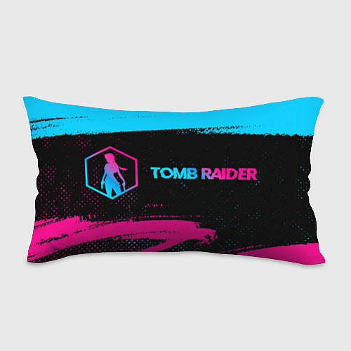 Подушка-антистресс Tomb Raider - neon gradient: надпись и символ / 3D-принт – фото 1