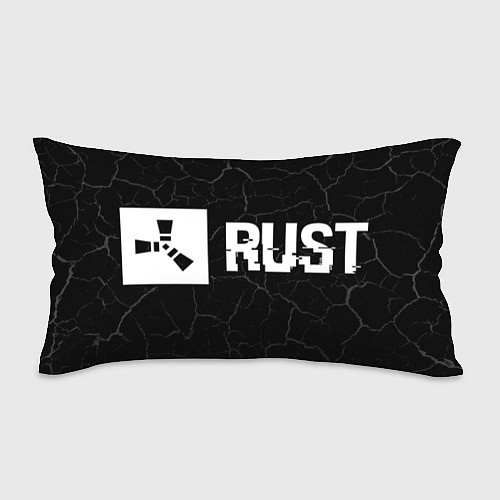 Подушка-антистресс Rust glitch на темном фоне: надпись и символ / 3D-принт – фото 1