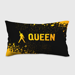 Подушка-антистресс Queen - gold gradient: надпись и символ, цвет: 3D-принт
