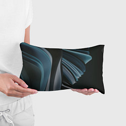 Подушка-антистресс Волнообразные синие пластины во тьме, цвет: 3D-принт — фото 2