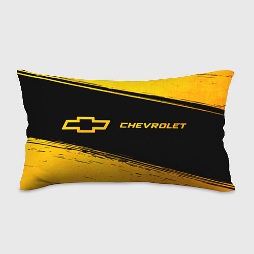 Подушка-антистресс Chevrolet - gold gradient: надпись и символ / 3D-принт – фото 1