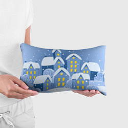Подушка-антистресс Маленький новогодний городок, цвет: 3D-принт — фото 2