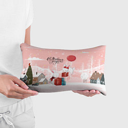 Подушка-антистресс Зайчики упаковывают подарки к новому году, цвет: 3D-принт — фото 2