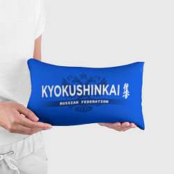 Подушка-антистресс Киокушинкай карате - на синем фоне, цвет: 3D-принт — фото 2