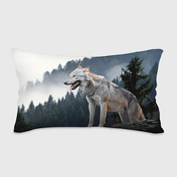 Подушка-антистресс Волк на фоне леса