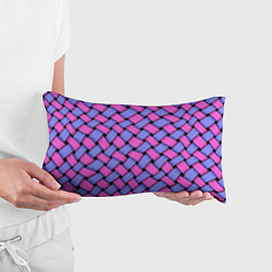 Подушка-антистресс Фиолетово-сиреневая плетёнка - оптическая иллюзия, цвет: 3D-принт — фото 2