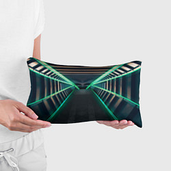 Подушка-антистресс Неоновые фонари на космическом коридоре, цвет: 3D-принт — фото 2