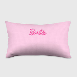 Подушка-антистресс Барби - логотип на клетчатом фоне
