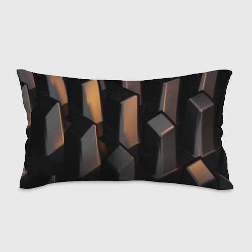 Подушка-антистресс Абстрактные тёмные геометрические блоки / 3D-принт – фото 1