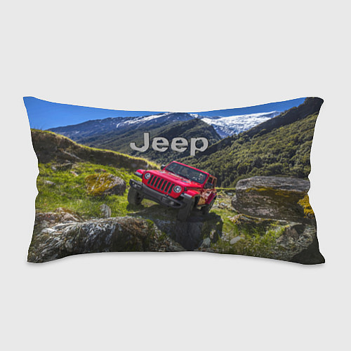 Подушка-антистресс Chrysler Jeep Wrangler Rubicon - горы / 3D-принт – фото 1