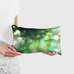Подушка-антистресс Неоновый зеленый блеск и черный фон, цвет: 3D-принт — фото 2