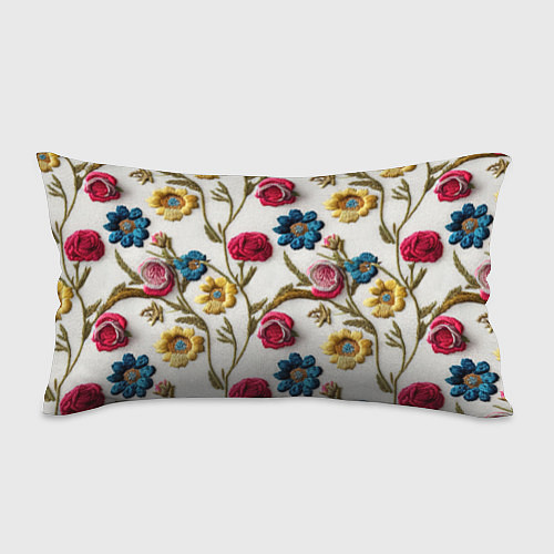 Подушка-антистресс Эффект вышивка летний узор / 3D-принт – фото 1