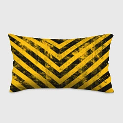 Подушка-антистресс WARNING - желто-черные полосы, цвет: 3D-принт