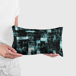 Подушка-антистресс Абстракт голубой на чёрном, цвет: 3D-принт — фото 2