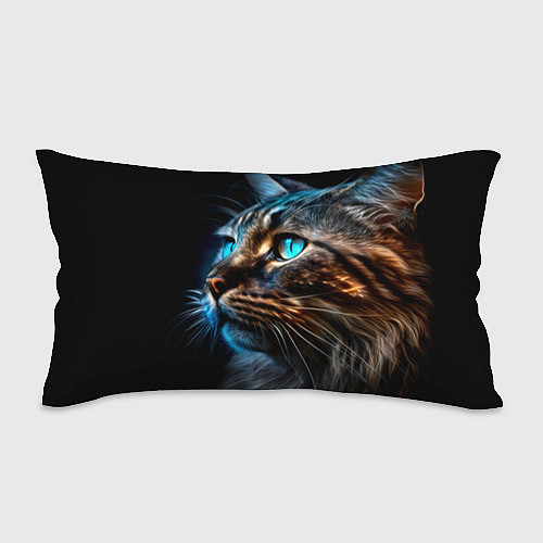 Подушка-антистресс Кот с неоновыми глазами / 3D-принт – фото 1