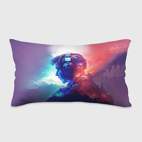 Подушка-антистресс Парень в наушниках / 3D-принт – фото 1