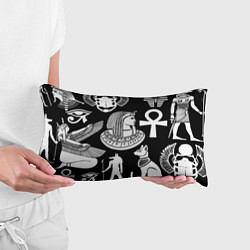 Подушка-антистресс Египетские знаки на черном фоне, цвет: 3D-принт — фото 2