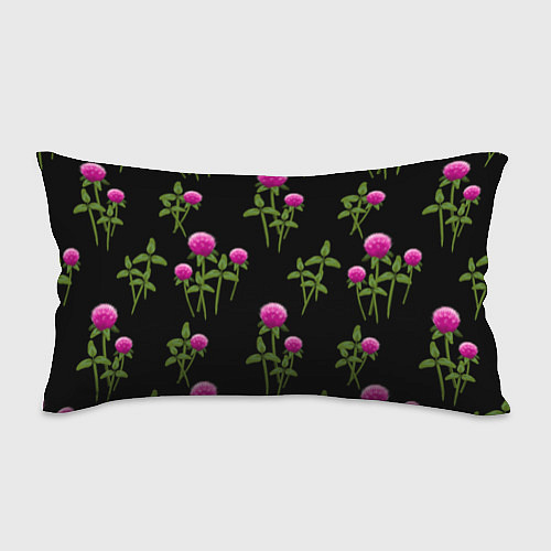 Подушка-антистресс Клевер на черном - паттерн / 3D-принт – фото 1