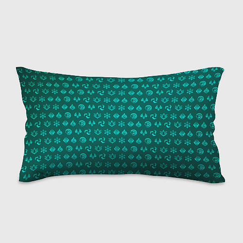 Подушка-антистресс Паттерн элементали под анемо / 3D-принт – фото 1