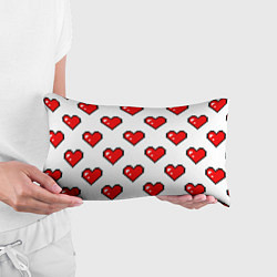 Подушка-антистресс Сердца в стиле пиксель-арт, цвет: 3D-принт — фото 2