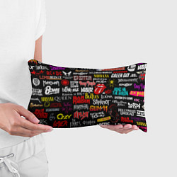 Подушка-антистресс Логотипы рок групп цветные, цвет: 3D-принт — фото 2
