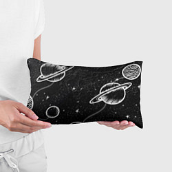 Подушка-антистресс Черно-белый Сатурн, цвет: 3D-принт — фото 2
