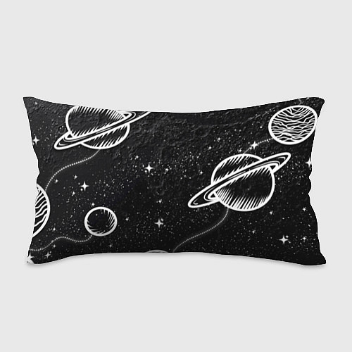 Подушка-антистресс Черно-белый Сатурн / 3D-принт – фото 1