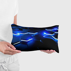 Подушка-антистресс Металлические соты с синей подсветкой, цвет: 3D-принт — фото 2