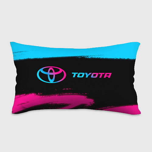 Подушка-антистресс Toyota - neon gradient: надпись и символ / 3D-принт – фото 1