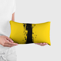 Подушка-антистресс Вертикальная черно-желтая полоса Cyberpunk 2077, цвет: 3D-принт — фото 2