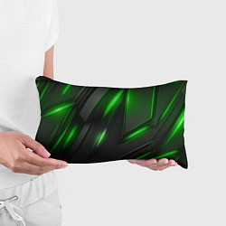 Подушка-антистресс Черные пластины с зеленым свечением, цвет: 3D-принт — фото 2