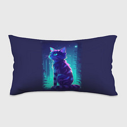Подушка-антистресс Неоновый котенок, цвет: 3D-принт
