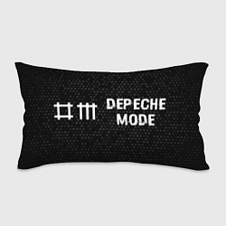 Подушка-антистресс Depeche Mode glitch на темном фоне: надпись и симв