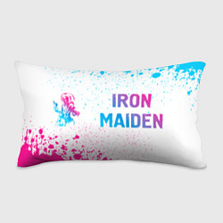 Подушка-антистресс Iron Maiden neon gradient style: надпись и символ