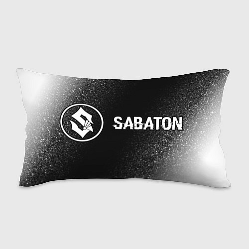 Подушка-антистресс Sabaton glitch на темном фоне: надпись и символ / 3D-принт – фото 1