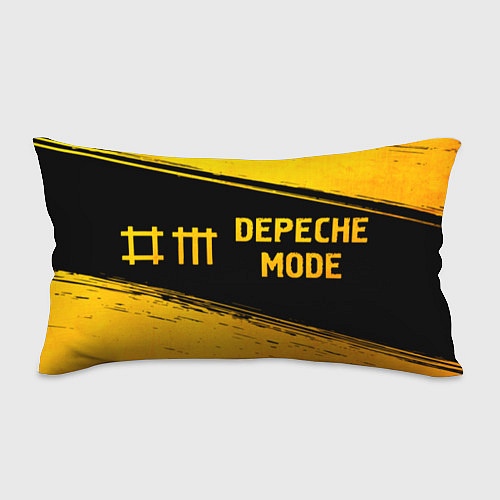Подушка-антистресс Depeche Mode - gold gradient: надпись и символ / 3D-принт – фото 1
