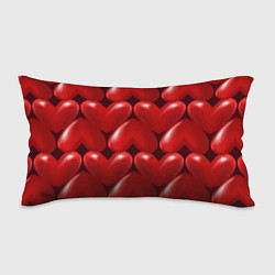 Подушка-антистресс Red hearts, цвет: 3D-принт