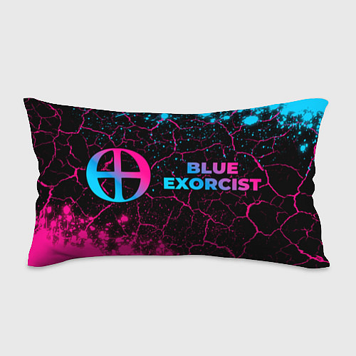 Подушка-антистресс Blue Exorcist - neon gradient: надпись и символ / 3D-принт – фото 1