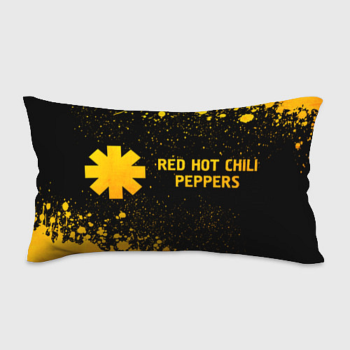 Подушка-антистресс Red Hot Chili Peppers - gold gradient: надпись и с / 3D-принт – фото 1