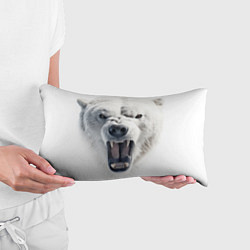 Подушка-антистресс Агрессивный белый медведь, цвет: 3D-принт — фото 2