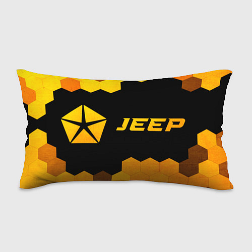 Подушка-антистресс Jeep - gold gradient: надпись и символ / 3D-принт – фото 1