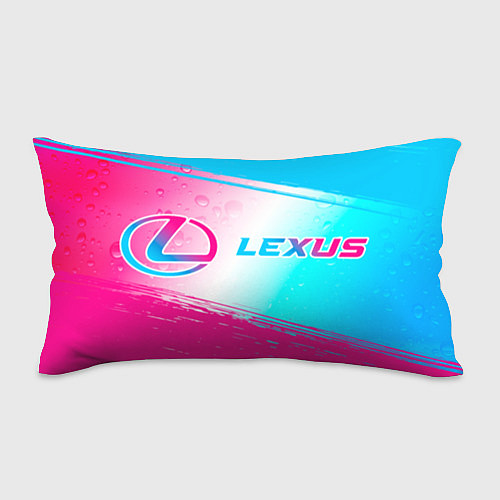 Подушка-антистресс Lexus neon gradient style: надпись и символ / 3D-принт – фото 1