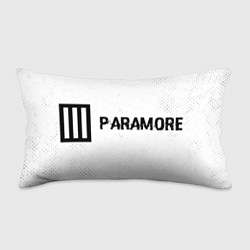 Подушка-антистресс Paramore glitch на светлом фоне: надпись и символ