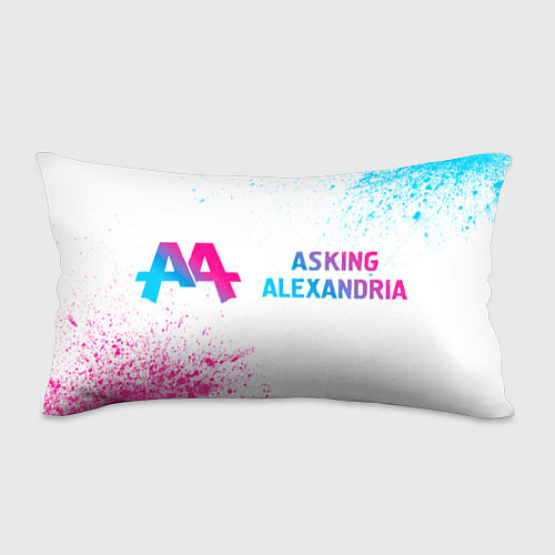 Подушка-антистресс Asking Alexandria neon gradient style: надпись и с / 3D-принт – фото 1