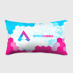 Подушка-антистресс Apex Legends neon gradient style: надпись и символ, цвет: 3D-принт