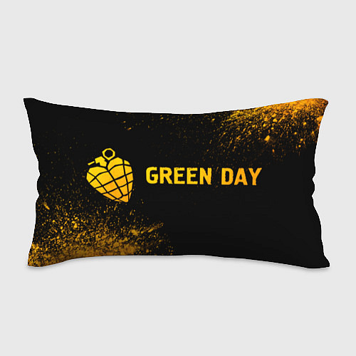 Подушка-антистресс Green Day - gold gradient: надпись и символ / 3D-принт – фото 1