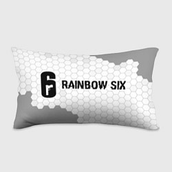 Подушка-антистресс Rainbow Six glitch на светлом фоне: надпись и симв, цвет: 3D-принт